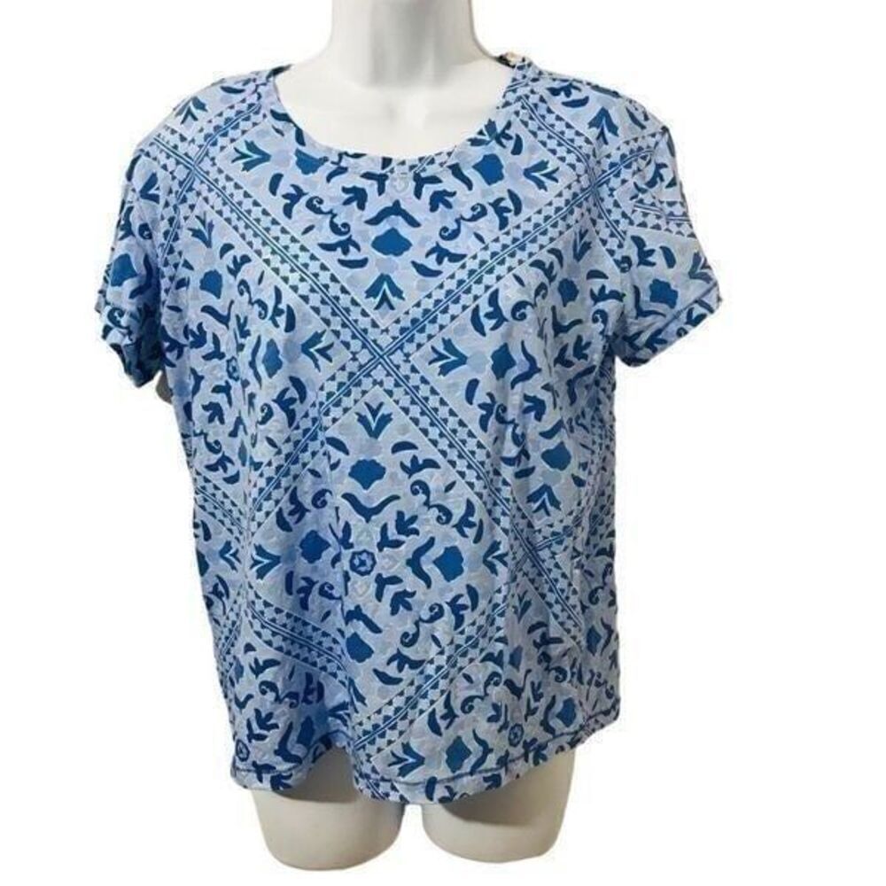Vineyard vines casual knits color camo surftee clam water size L. A215